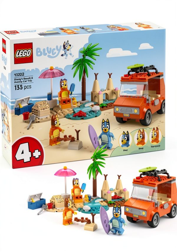 LEGO Bluey Beach Car Playset Duplo for Kids 4+-0
