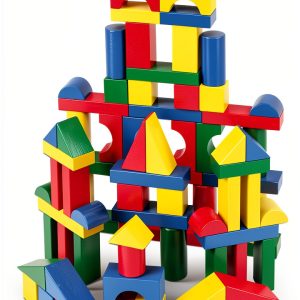 Melissa & Doug Wooden Block Set 100-Piece Ages 2-8-0